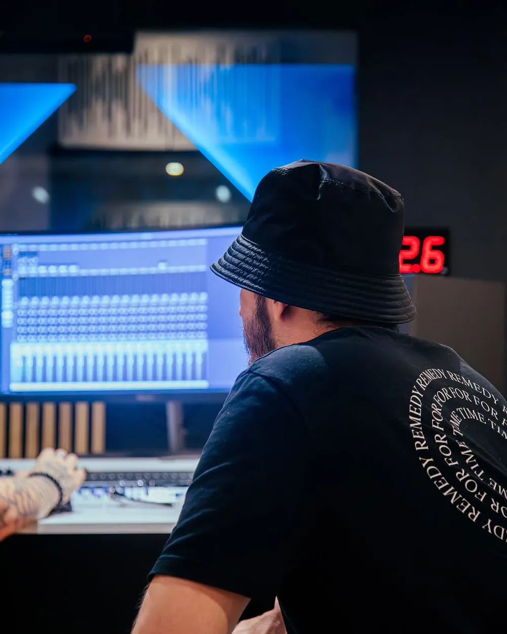 Mixage sur la console, écran de session